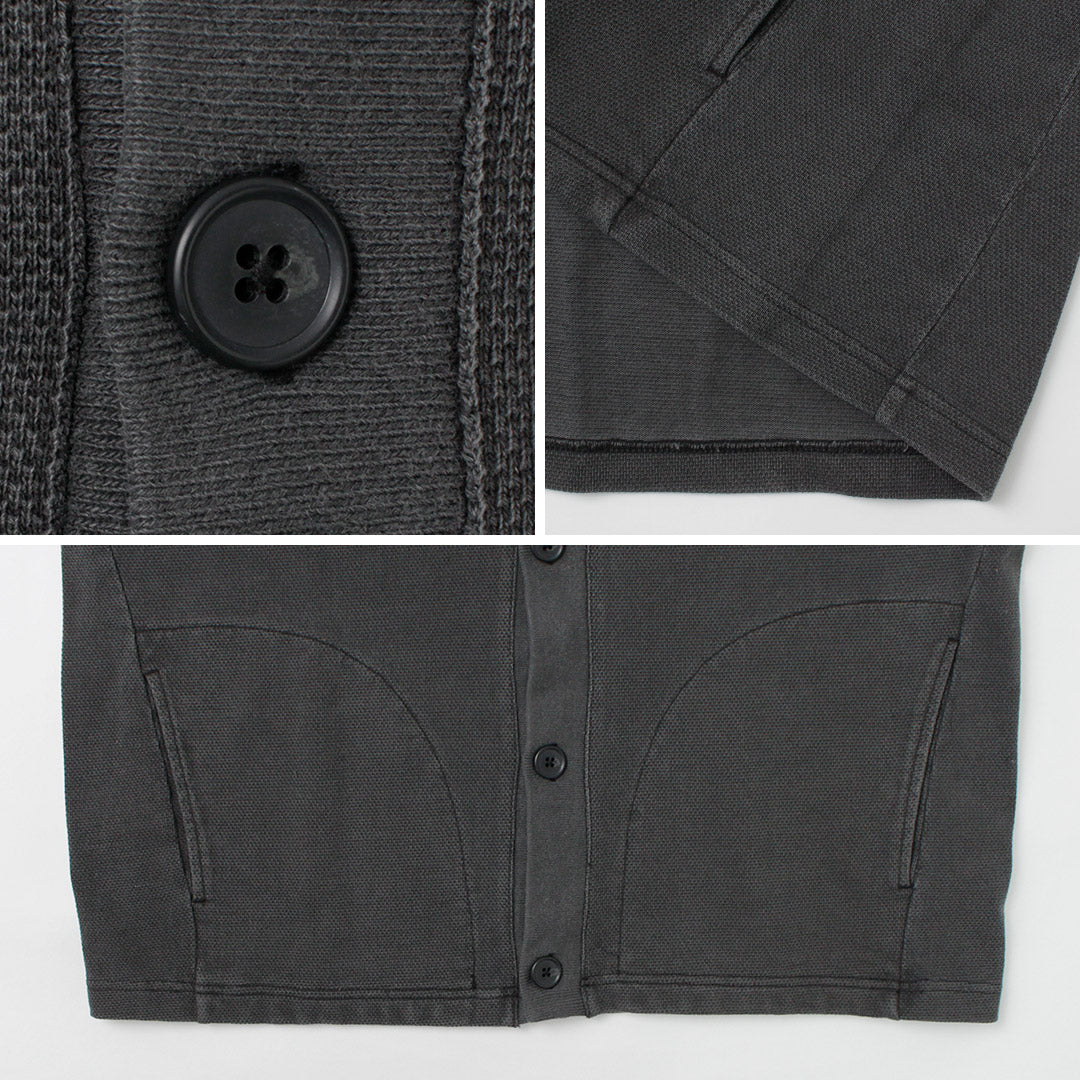 【50%OFF】SI(エスアイ) モス ステッチ ピグメント カーディガン