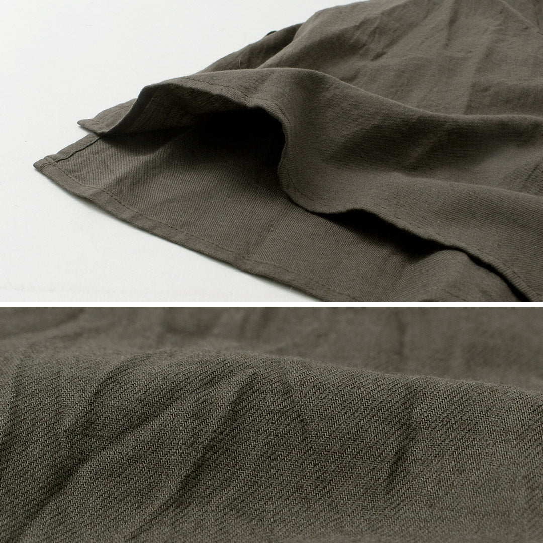 【50%OFF】MIDIUMI(ミディウミ) ギャザーシャツワンピース レディース 長袖 ロング 羽織り バンドカラー スタンドカラー ウール 日本製【セール】