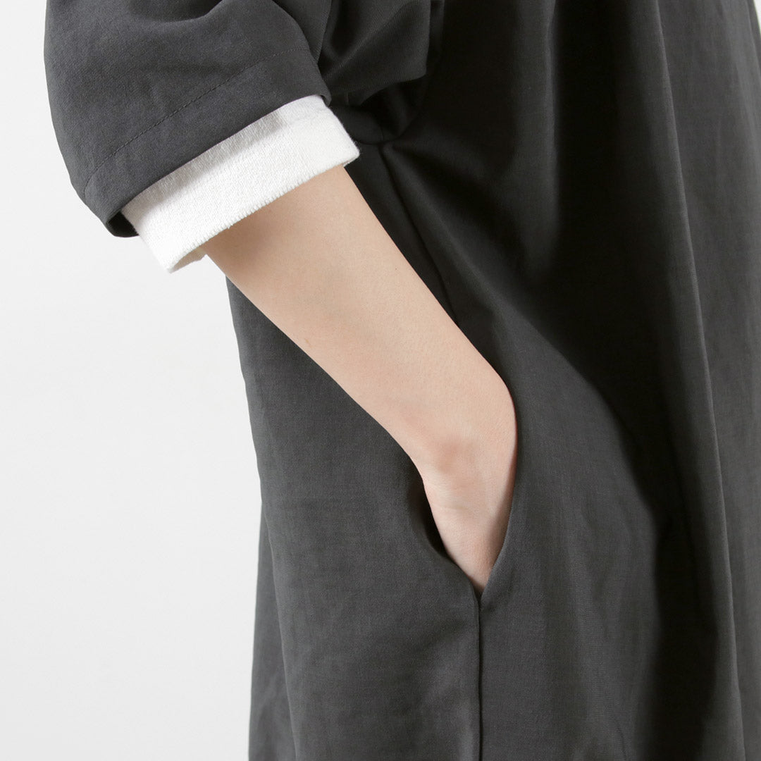 【30%OFF】mizuiro ind(ミズイロインド) ワイド シャツカラー コート / レディース アウター ライトアウター ロング ワンピース シャツワンピース 長袖【セール】