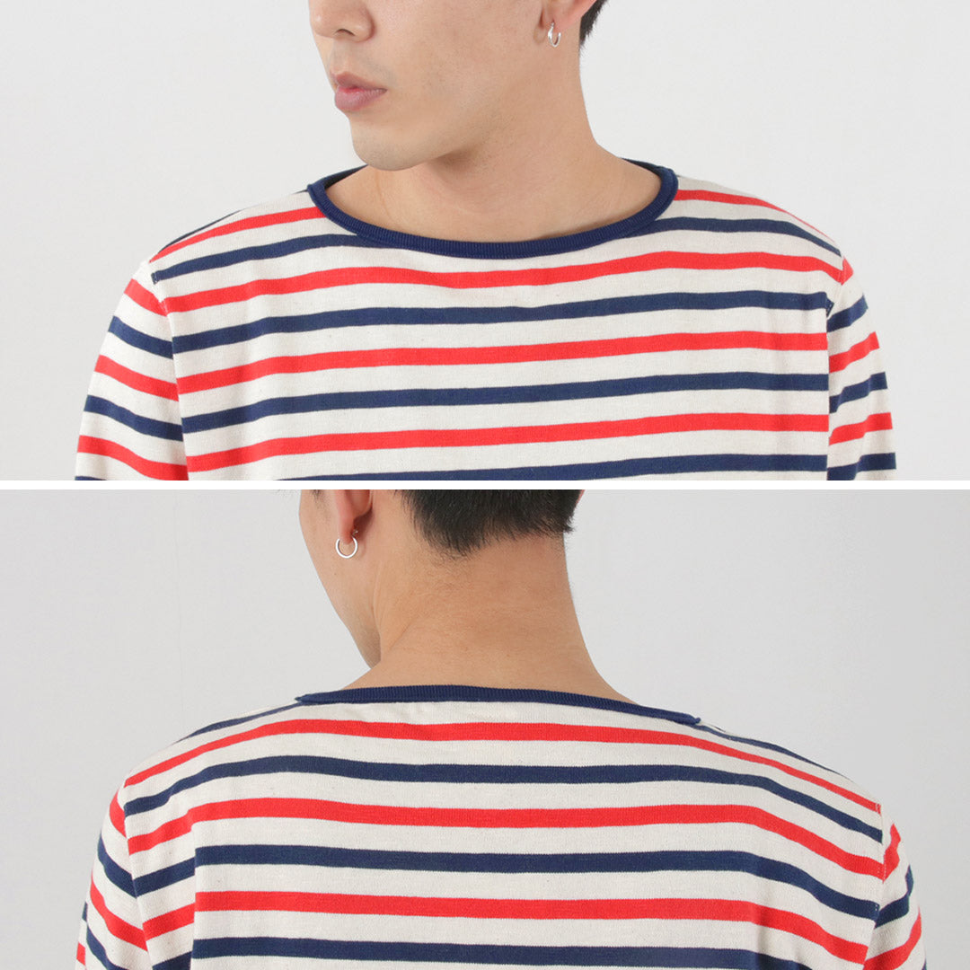 【30%OFF】TIEASY(ティージー) HDCS ボートネック ボーダー バスクシャツ