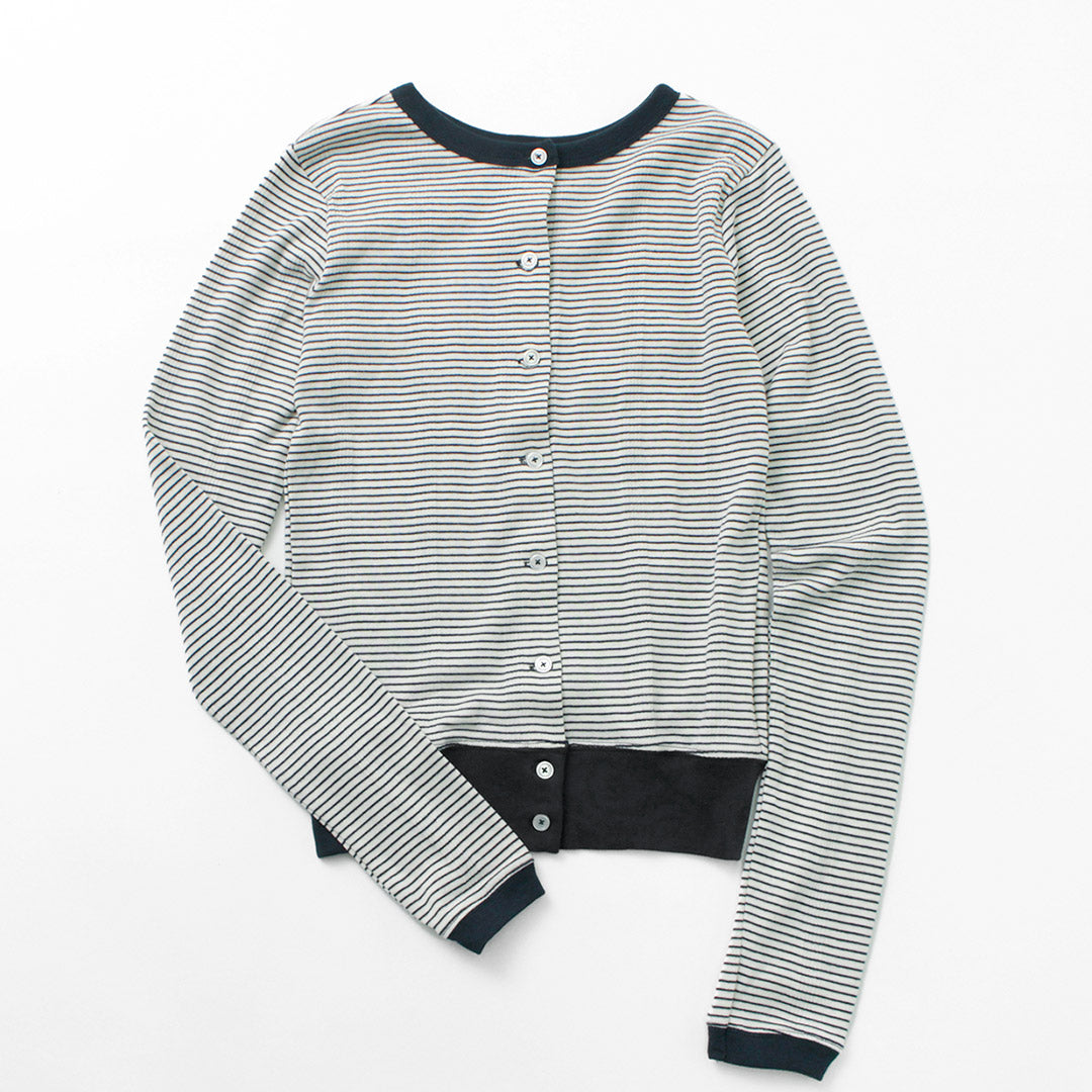 【20%OFF】MILLER(ミラー) パネルリブ ショートカーディガン