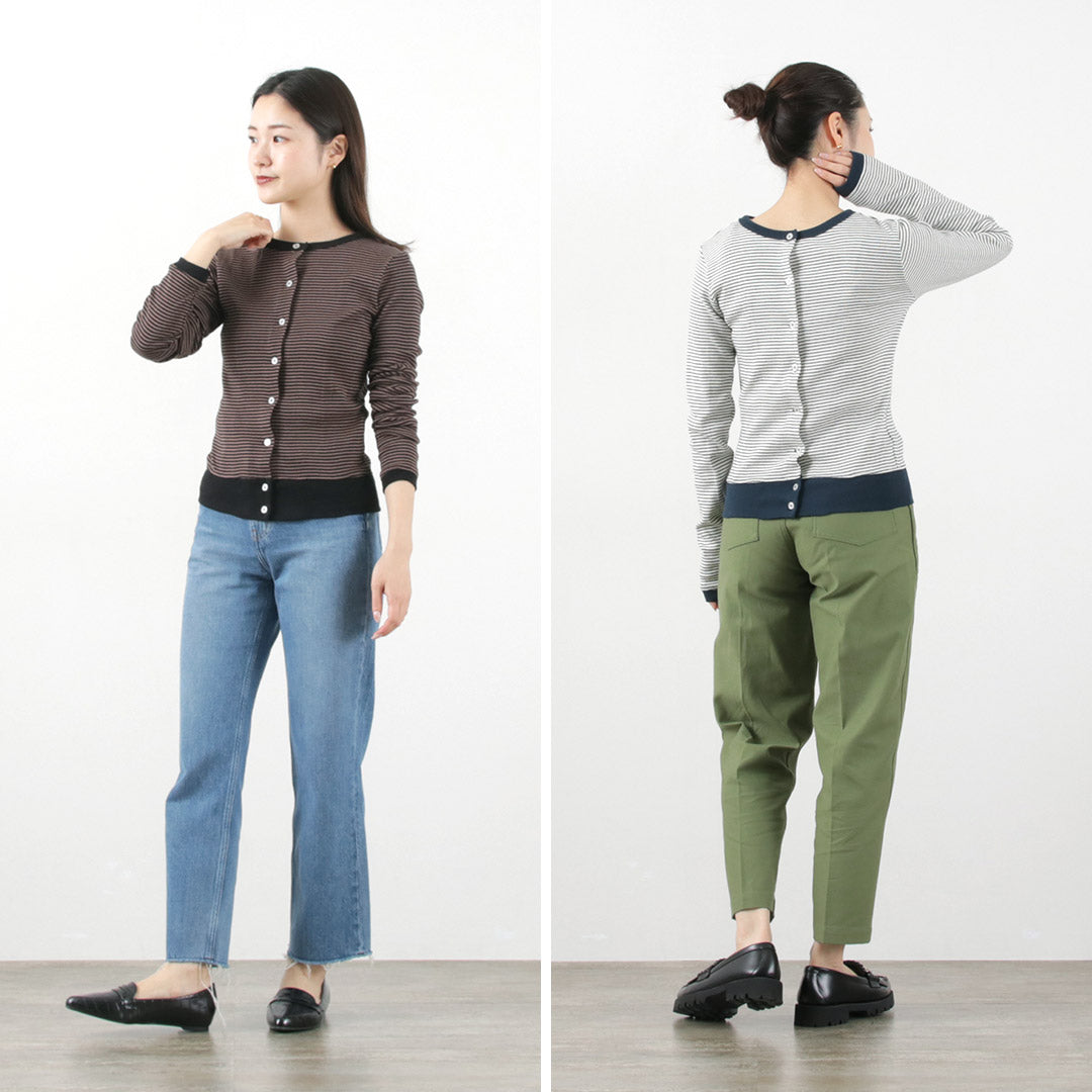 【20%OFF】MILLER(ミラー) パネルリブ ショートカーディガン