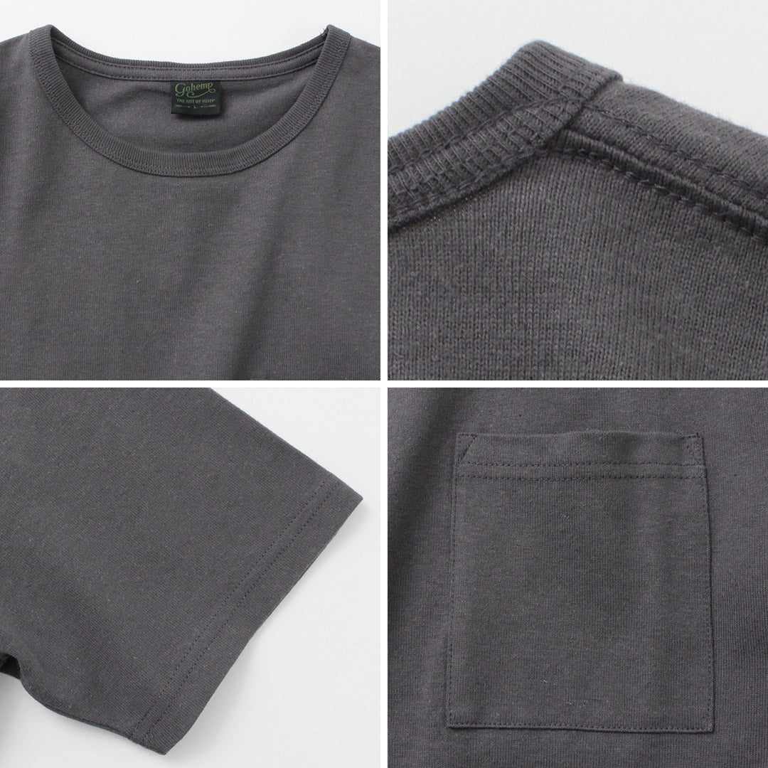 GOHEMP(ゴーヘンプ) 10oz ベーシックフィット ポケットTシャツ