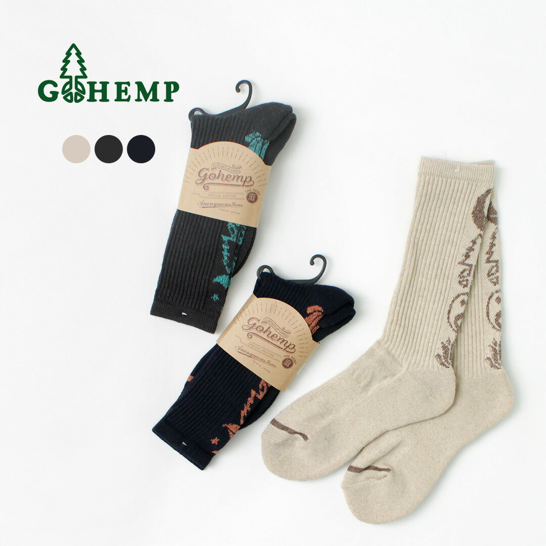 GOHEMP(ゴーヘンプ) パターン パイル クルーソックス