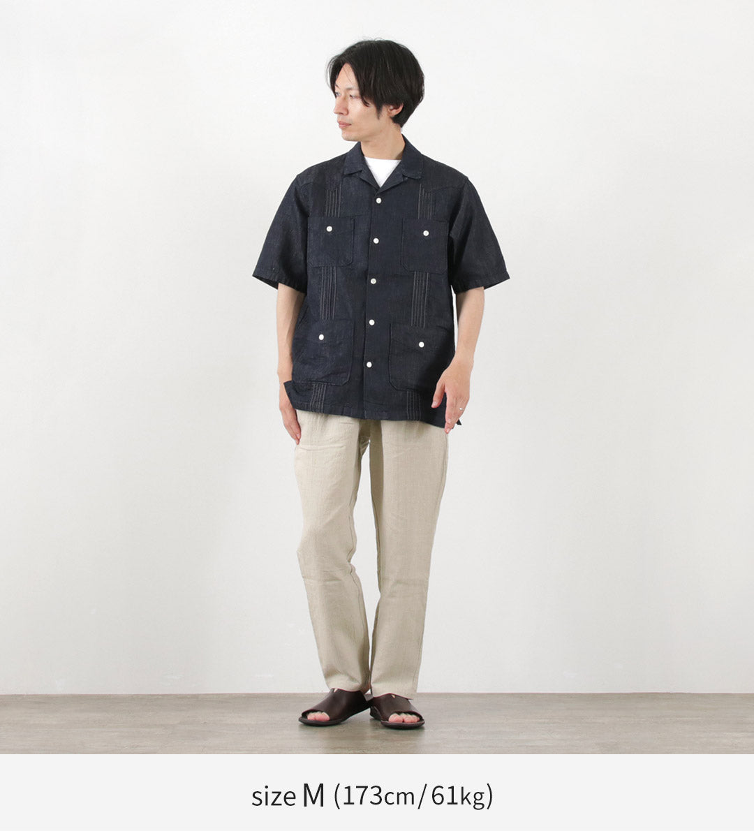 RE MADE IN TOKYO JAPAN(アールイーメイドイントウキョウジャパン) フレンチリネン タックパンツ