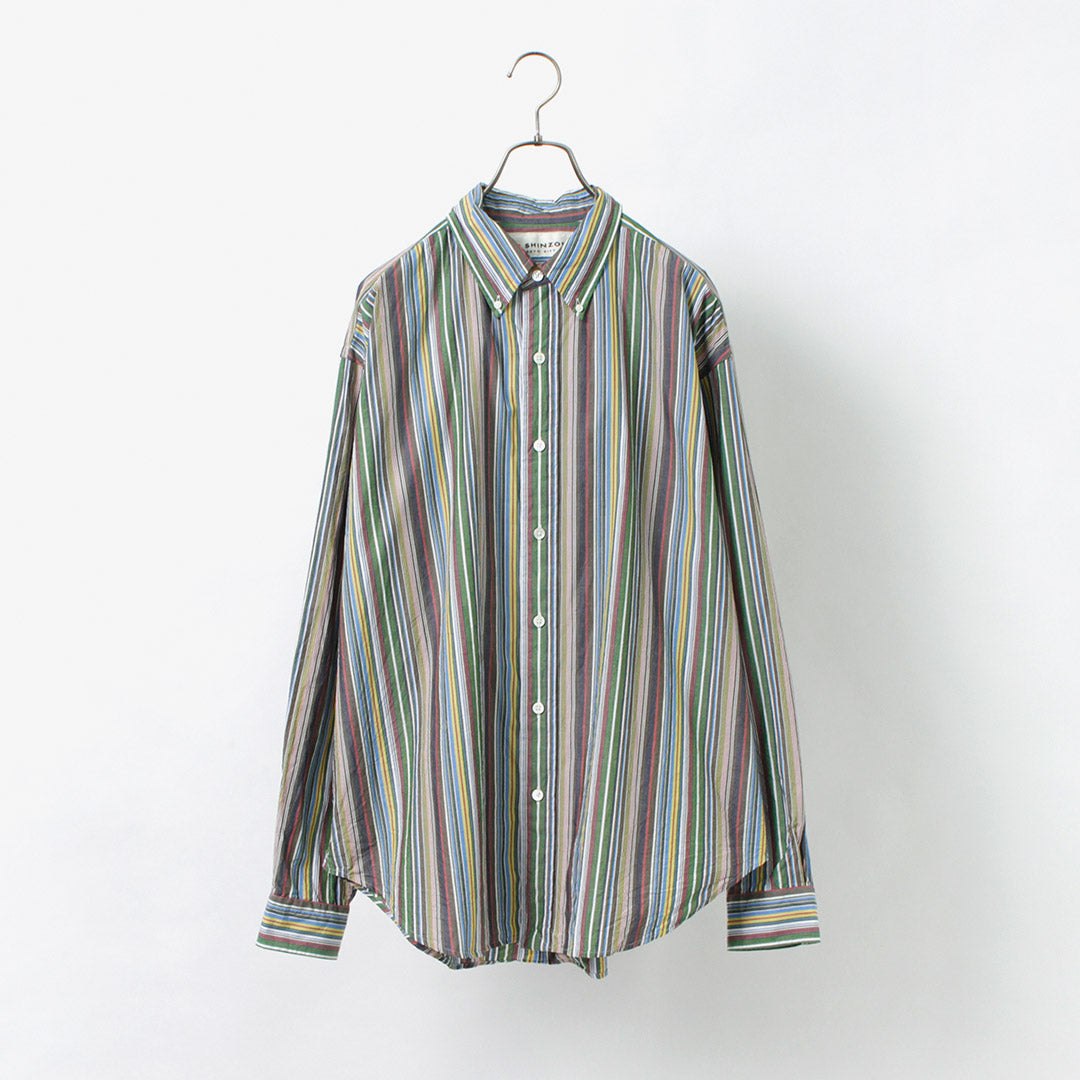 【50%OFF】SHINZONE(シンゾーン) マルチストライプ ダディーシャツ 23MMSBL08