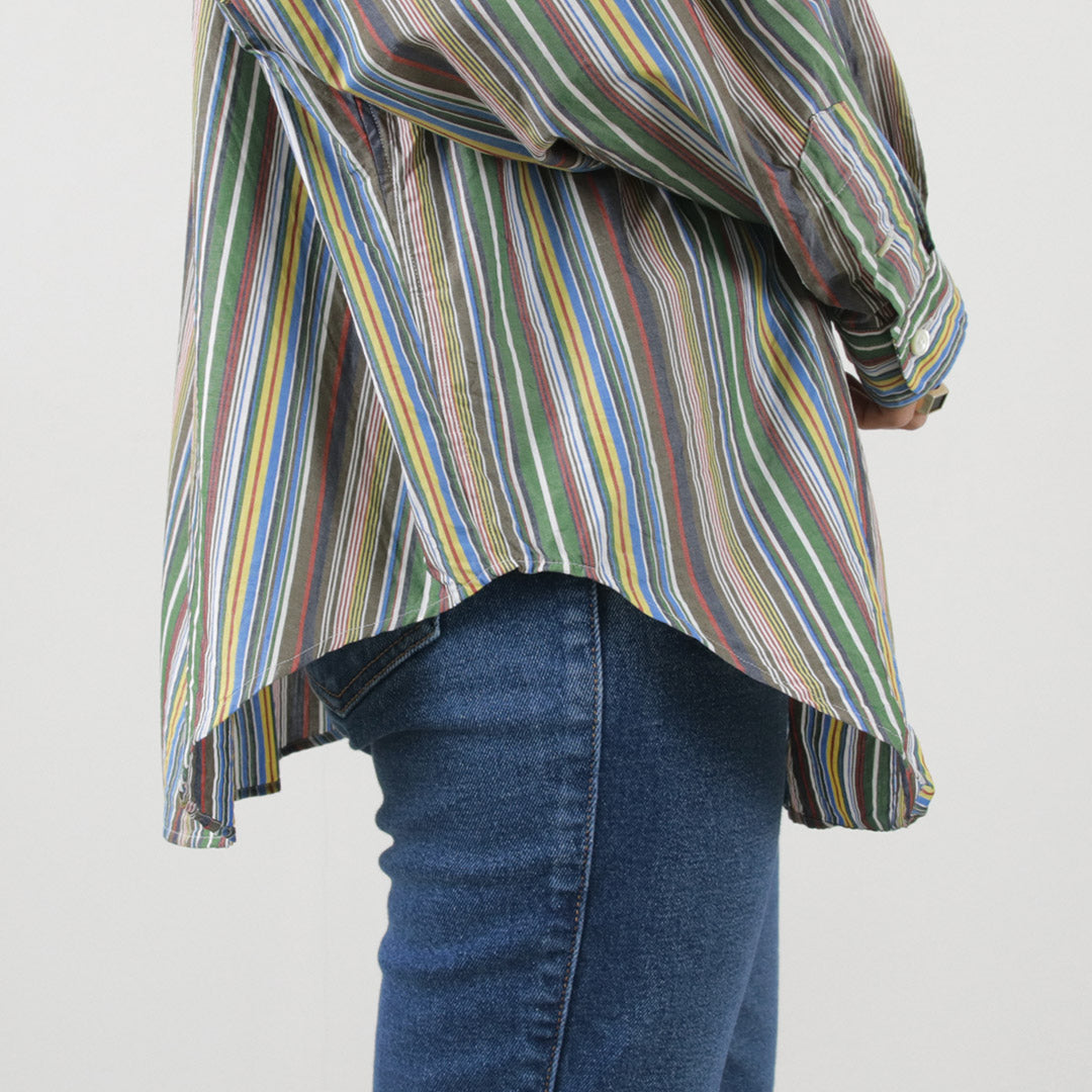 【50%OFF】SHINZONE(シンゾーン) マルチストライプ ダディーシャツ 23MMSBL08