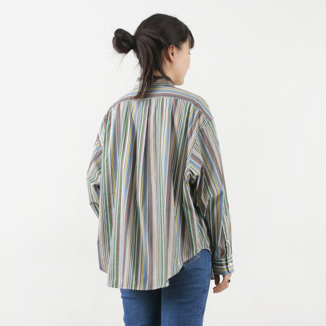 【50%OFF】SHINZONE(シンゾーン) マルチストライプ ダディーシャツ 23MMSBL08