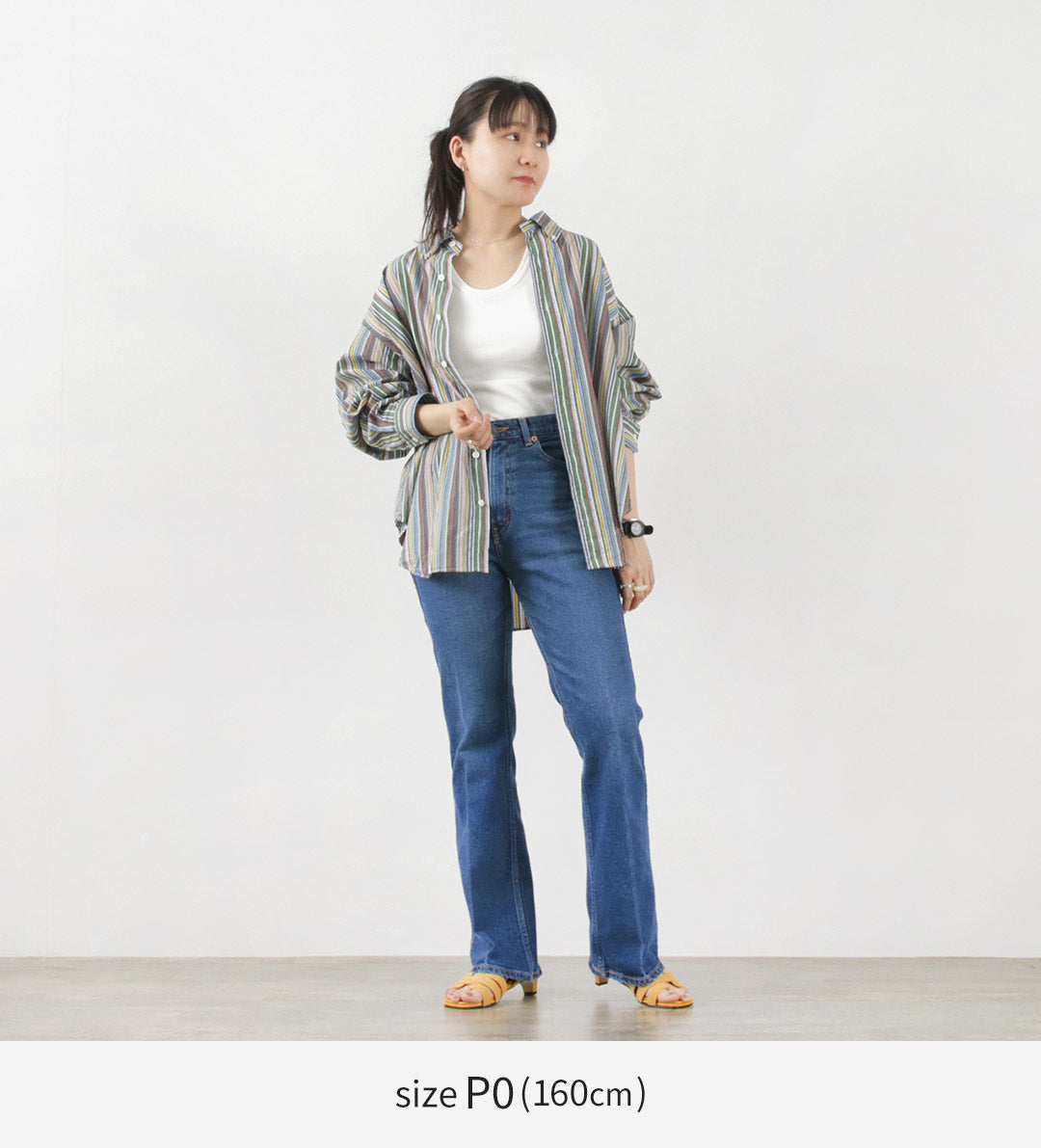 【50%OFF】SHINZONE(シンゾーン) マルチストライプ ダディーシャツ 23MMSBL08