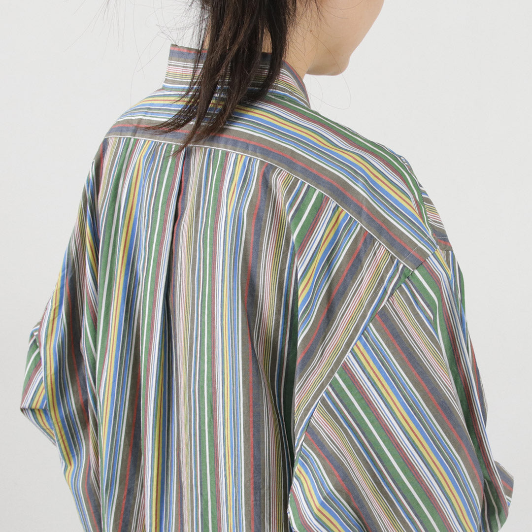 【50%OFF】SHINZONE(シンゾーン) マルチストライプ ダディーシャツ 23MMSBL08