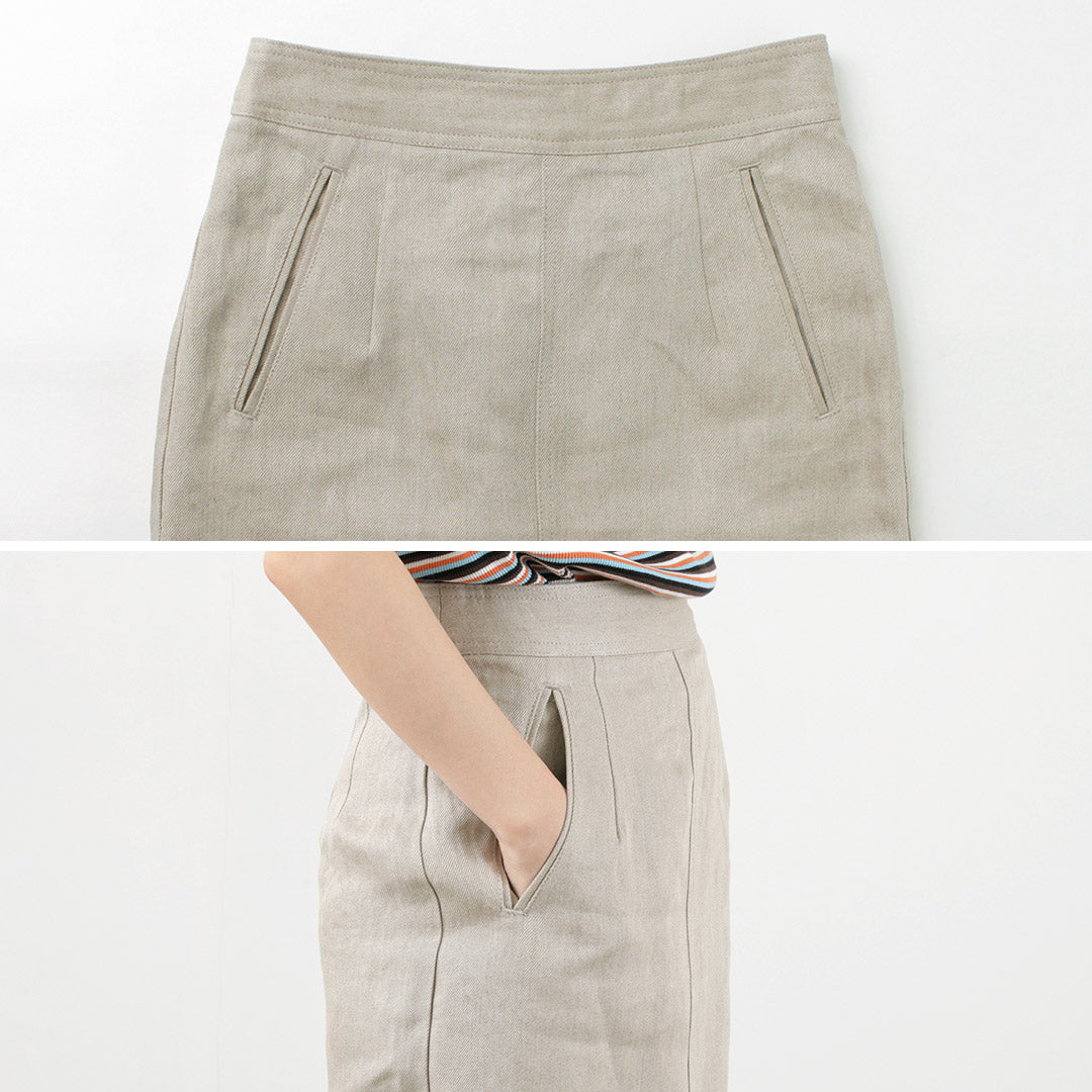 【50%OFF】SHINZONE(シンゾーン) リネン タイトスカート 23MMSSK02