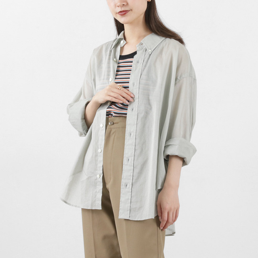 【30%OFF】SHINZONE(シンゾーン) シアー ダディーシャツ 23MMSBL09