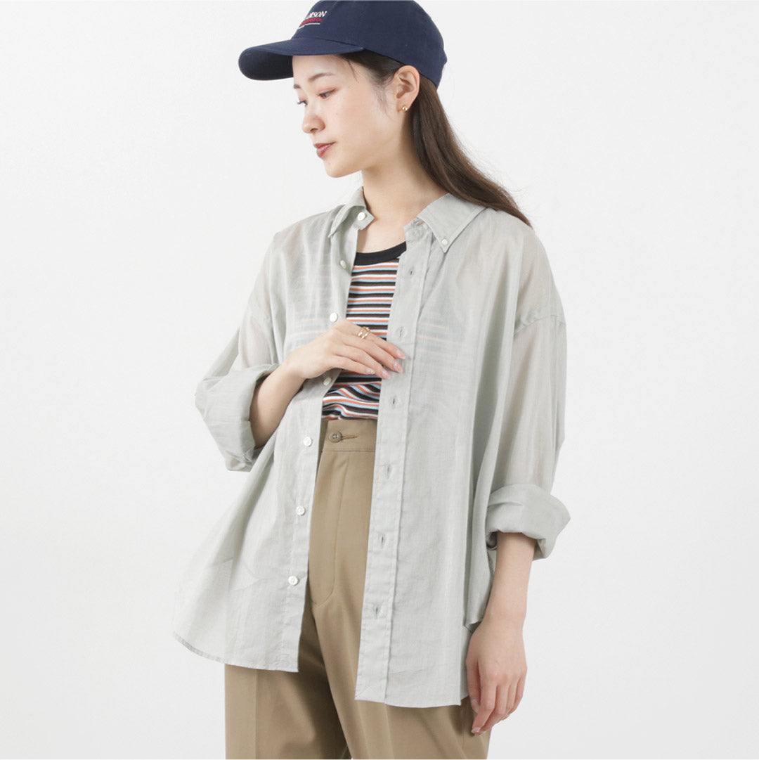 【30%OFF】SHINZONE(シンゾーン) シアー ダディーシャツ 23MMSBL09