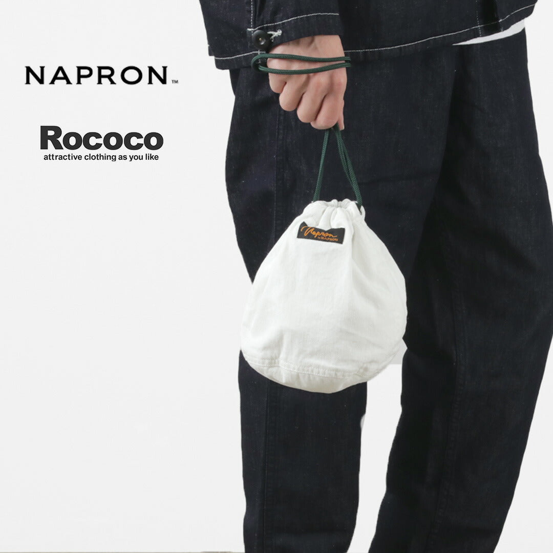 【50%OFF】NAPRON(ナプロン) 別注 8oz ホワイトデニム ペイシェントバッグ スモール 5L
