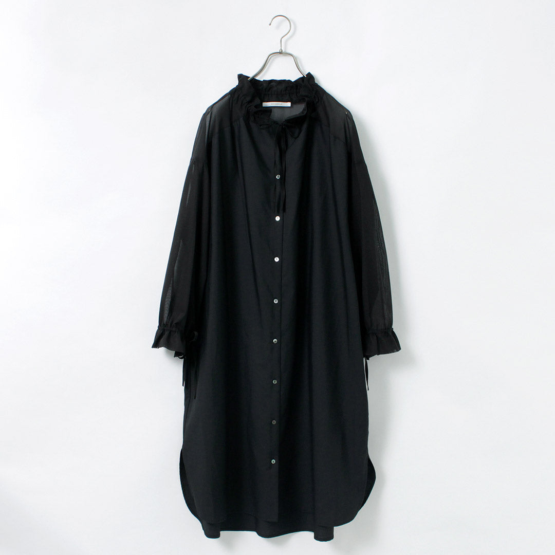 【30%OFF】MIDIUMISOLID(ミディウミソリッド) シアースイッチング シャツワンピース