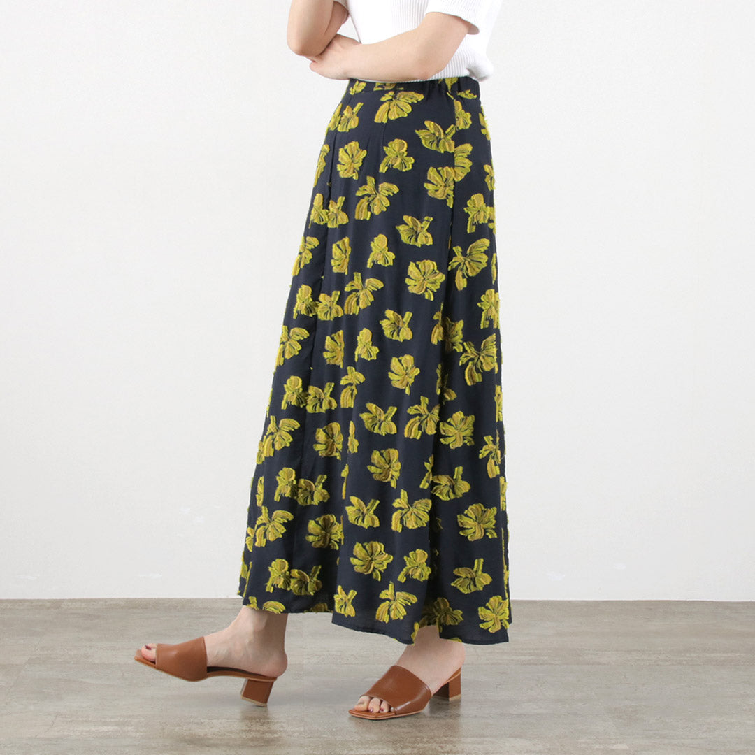 【50%OFF】MIDIUMISOLID(ミディウミソリッド) フラワー ジャガード スカート