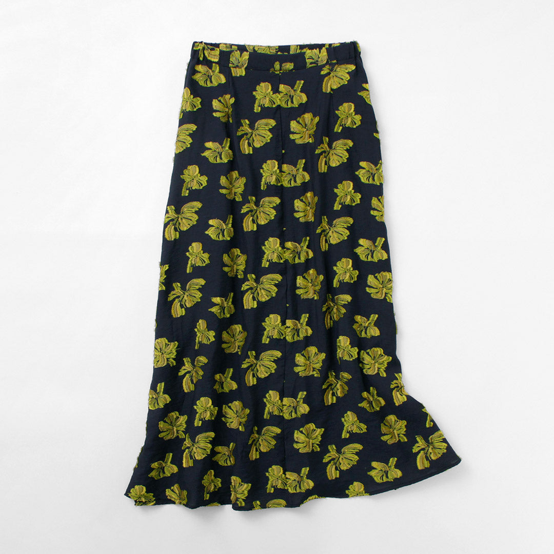 【50%OFF】MIDIUMISOLID(ミディウミソリッド) フラワー ジャガード スカート