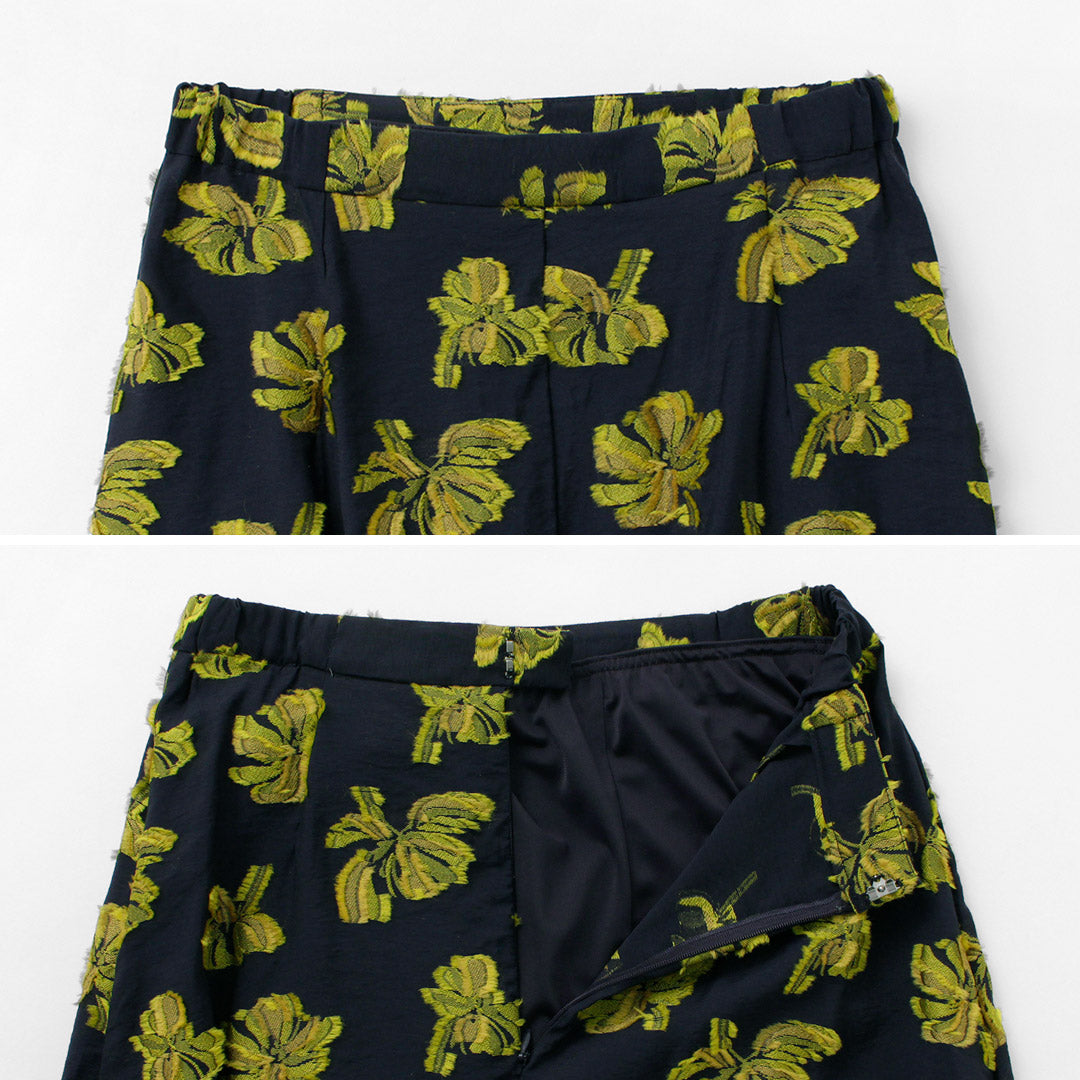 【50%OFF】MIDIUMISOLID(ミディウミソリッド) フラワー ジャガード スカート