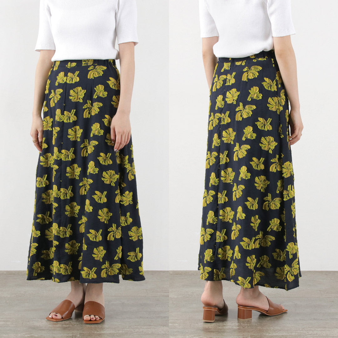 【50%OFF】MIDIUMISOLID(ミディウミソリッド) フラワー ジャガード スカート