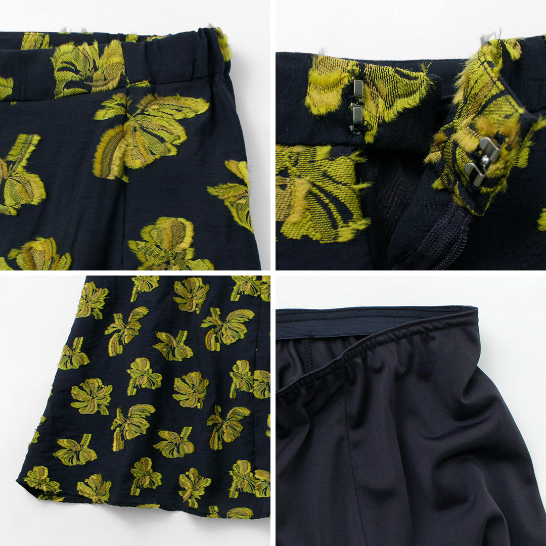 【50%OFF】MIDIUMISOLID(ミディウミソリッド) フラワー ジャガード スカート