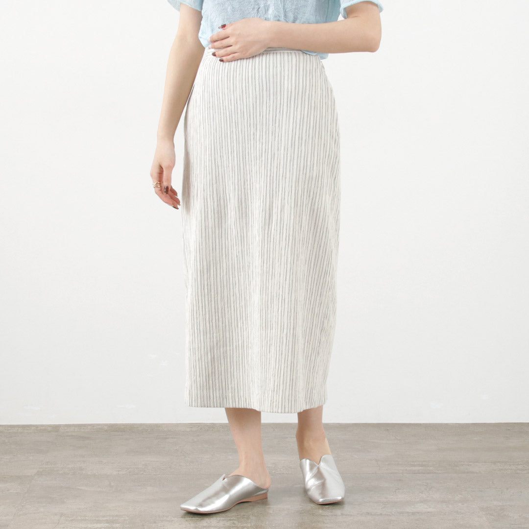 【50%OFF】MIDIUMISOLID(ミディウミソリッド) クレープ ペンシル スカート