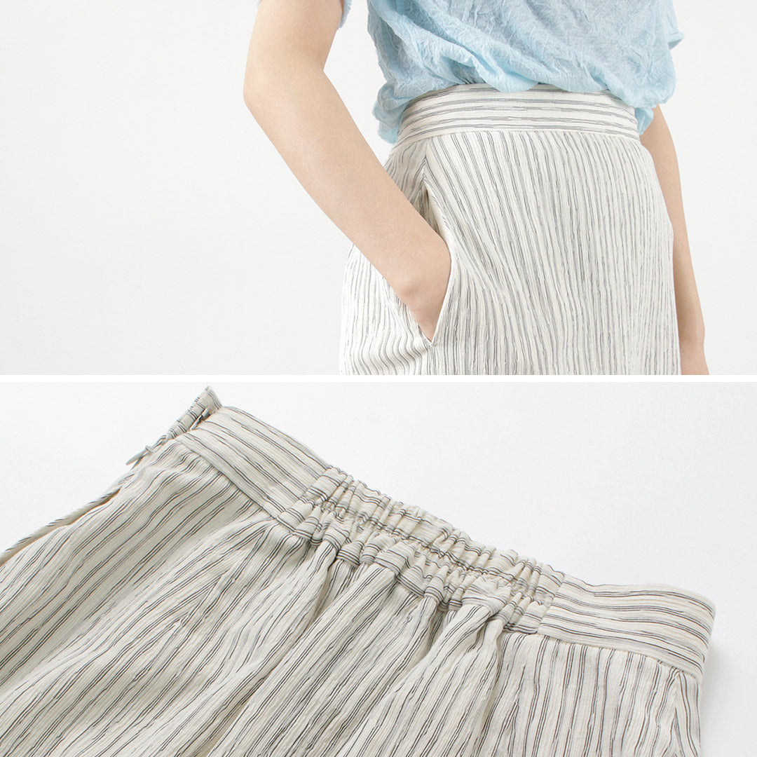 【50%OFF】MIDIUMISOLID(ミディウミソリッド) クレープ ペンシル スカート