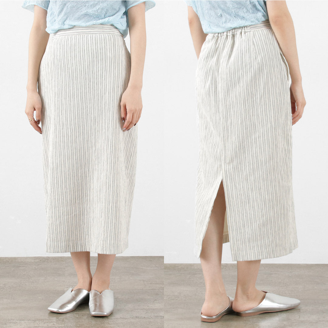 【50%OFF】MIDIUMISOLID(ミディウミソリッド) クレープ ペンシル スカート