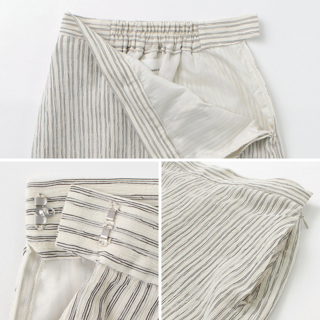 【50%OFF】MIDIUMISOLID(ミディウミソリッド) クレープ ペンシル スカート