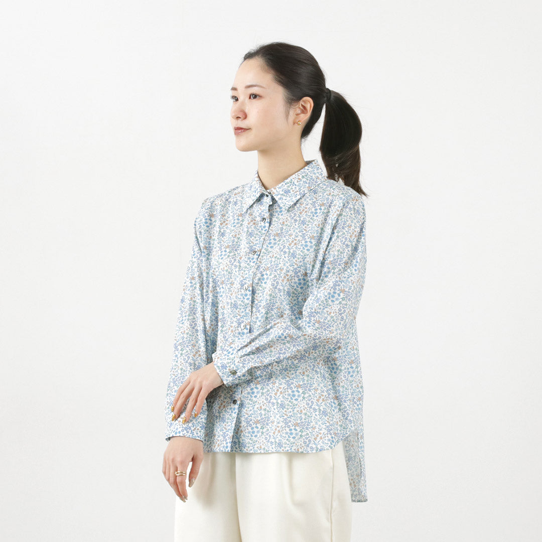 【50%OFF】MIDIUMI(ミディウミ)リバティプリントシャツ