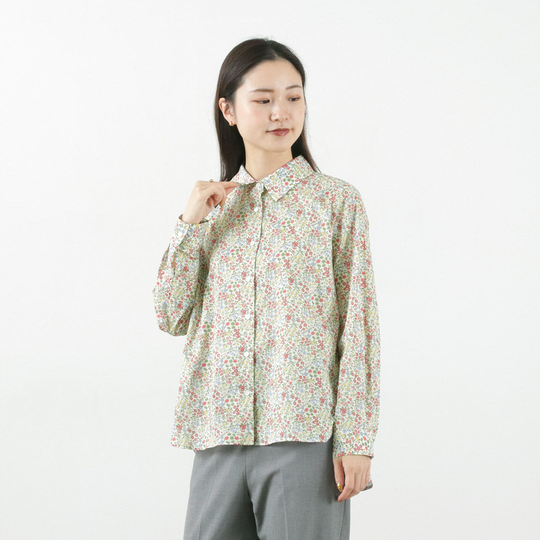 【50%OFF】MIDIUMI(ミディウミ)リバティプリントシャツ