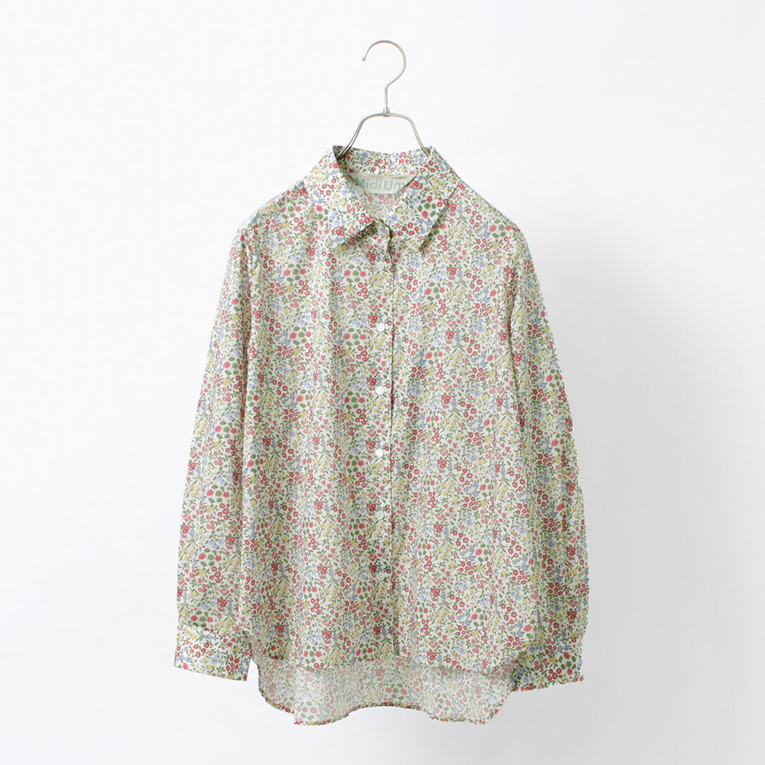 【50%OFF】MIDIUMI(ミディウミ)リバティプリントシャツ