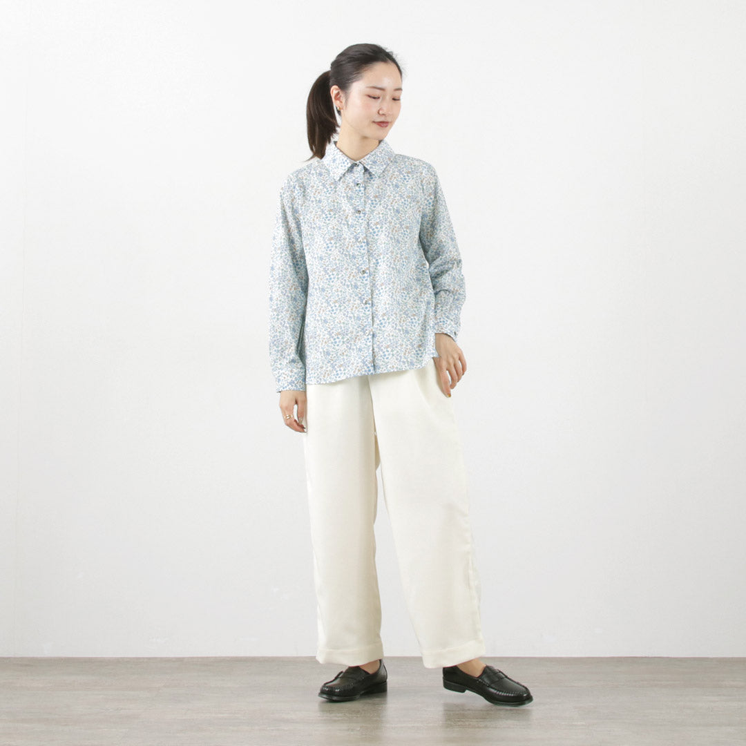 【50%OFF】MIDIUMI(ミディウミ)リバティプリントシャツ