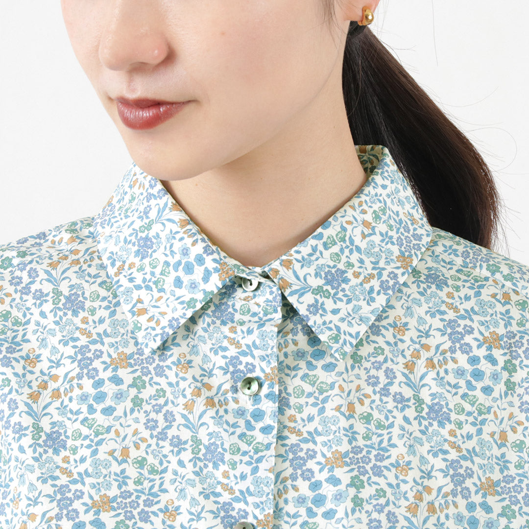 【50%OFF】MIDIUMI(ミディウミ)リバティプリントシャツ