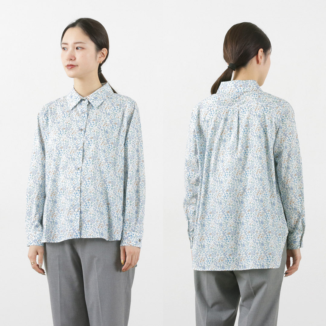 【50%OFF】MIDIUMI(ミディウミ)リバティプリントシャツ