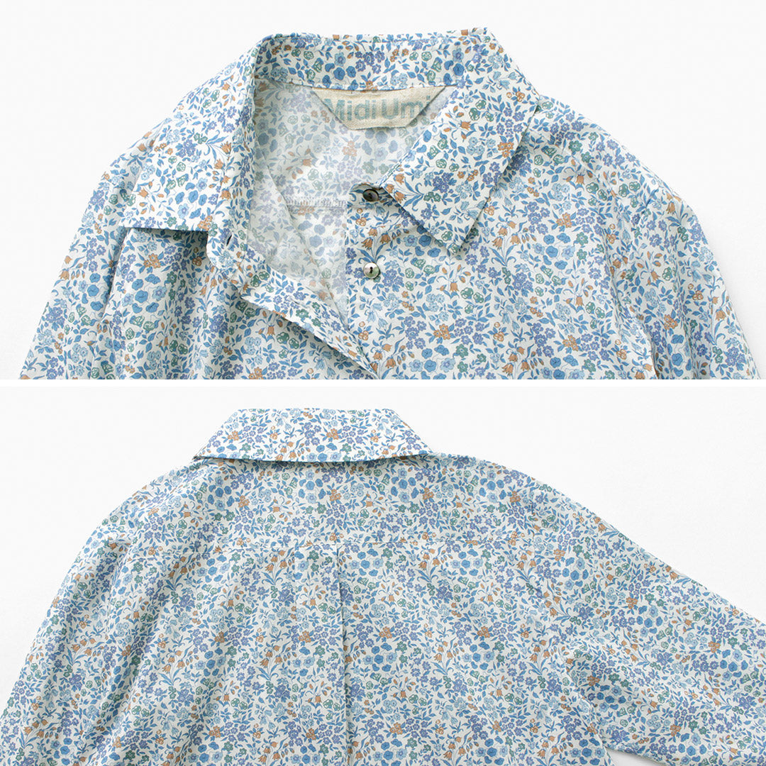【50%OFF】MIDIUMI(ミディウミ)リバティプリントシャツ