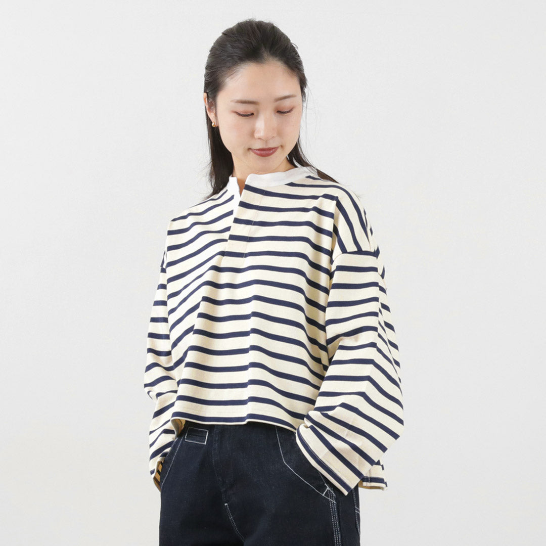 【30%OFF】mizuiro ind(ミズイロインド) BDショート ラグビーシャツ