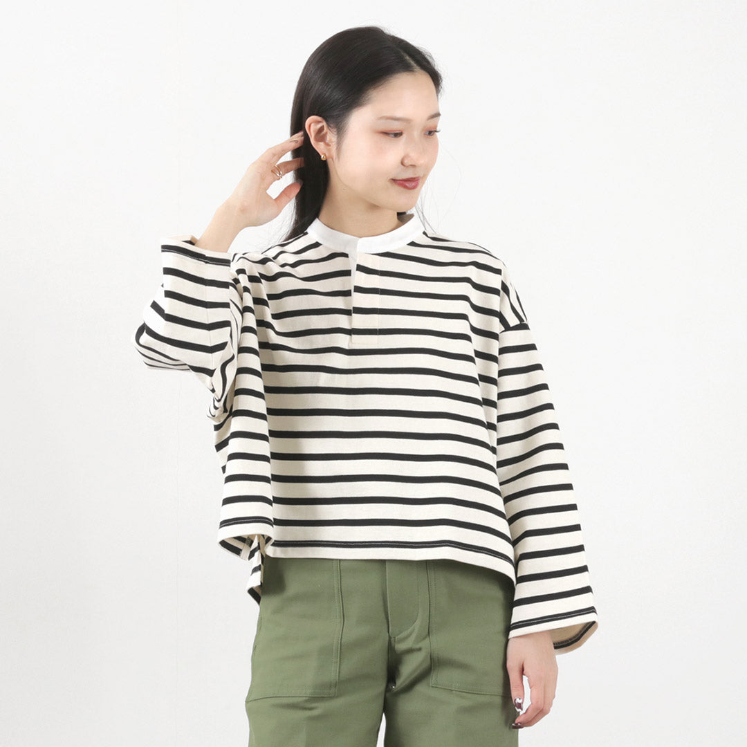 【30%OFF】mizuiro ind(ミズイロインド) BDショート ラグビーシャツ