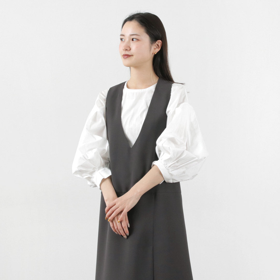 【50%OFF】mizuiro ind(ミズイロインド) ディープVネック ジャンパーSK
