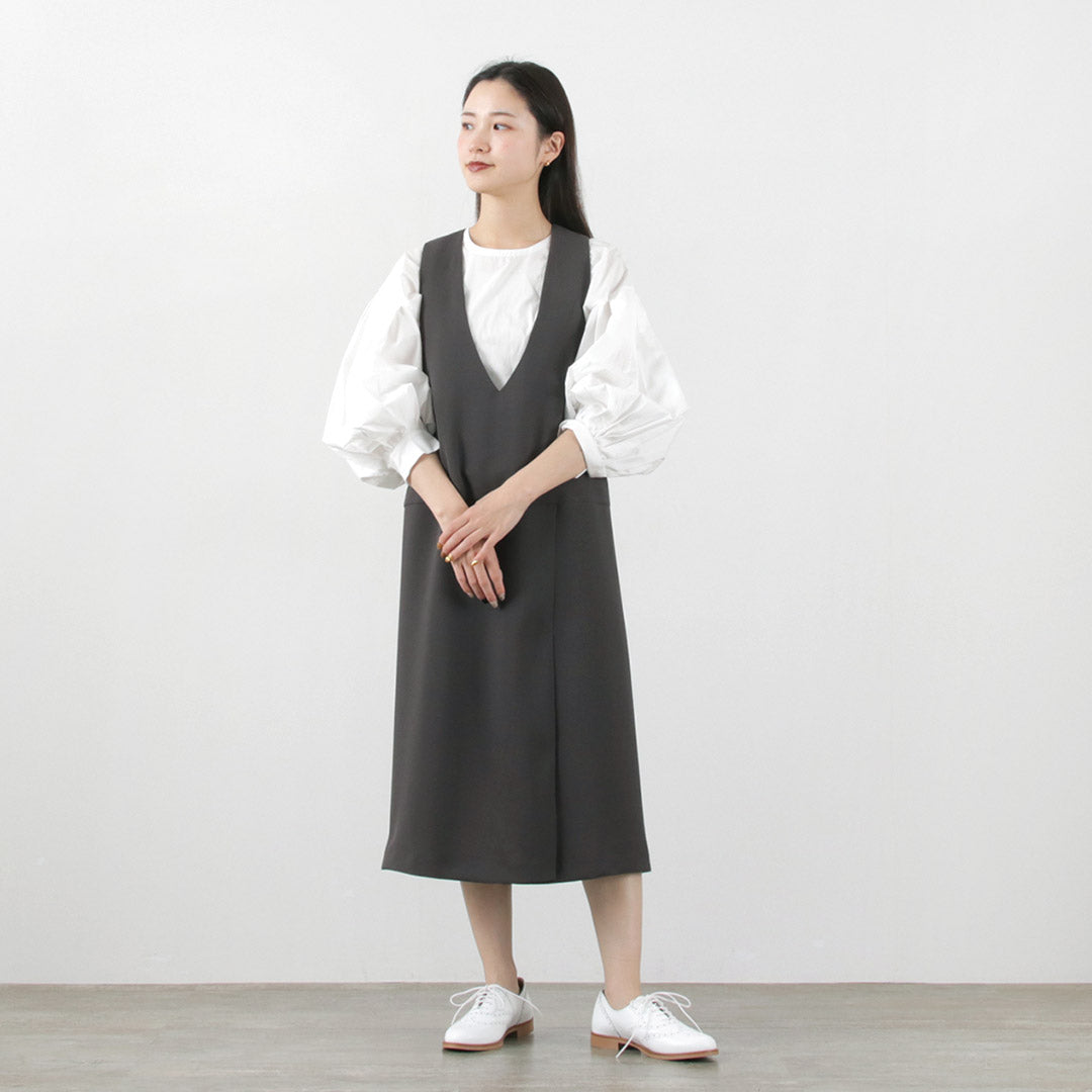 【30%OFF】mizuiro ind(ミズイロインド) ディープVネック ジャンパーSK