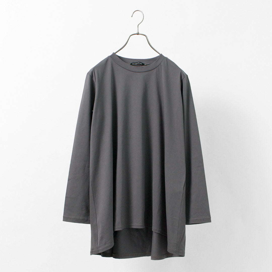 mizuiro ind(ミズイロインド) クルーネック Aライン チュニックT