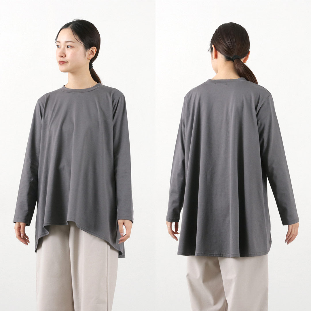 mizuiro ind(ミズイロインド) クルーネック Aライン チュニックT