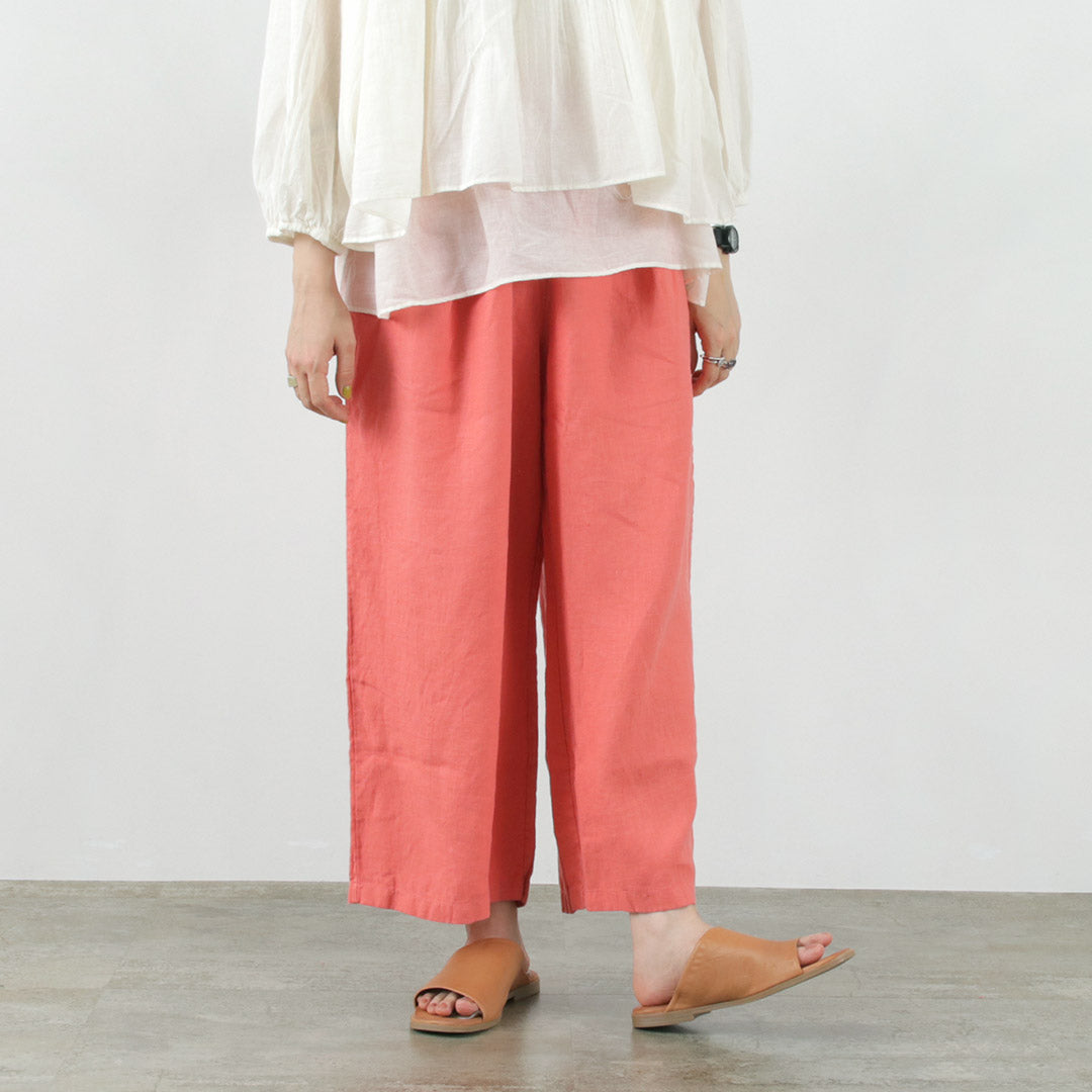 【50%OFF】LAITERIE(レイトリー) リユールリネン ワイドタックパンツ