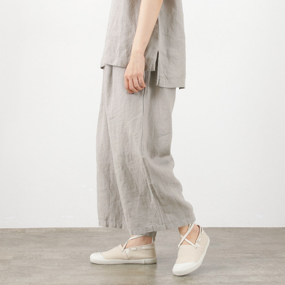 【50%OFF】LAITERIE(レイトリー) リユールリネン ワイドタックパンツ