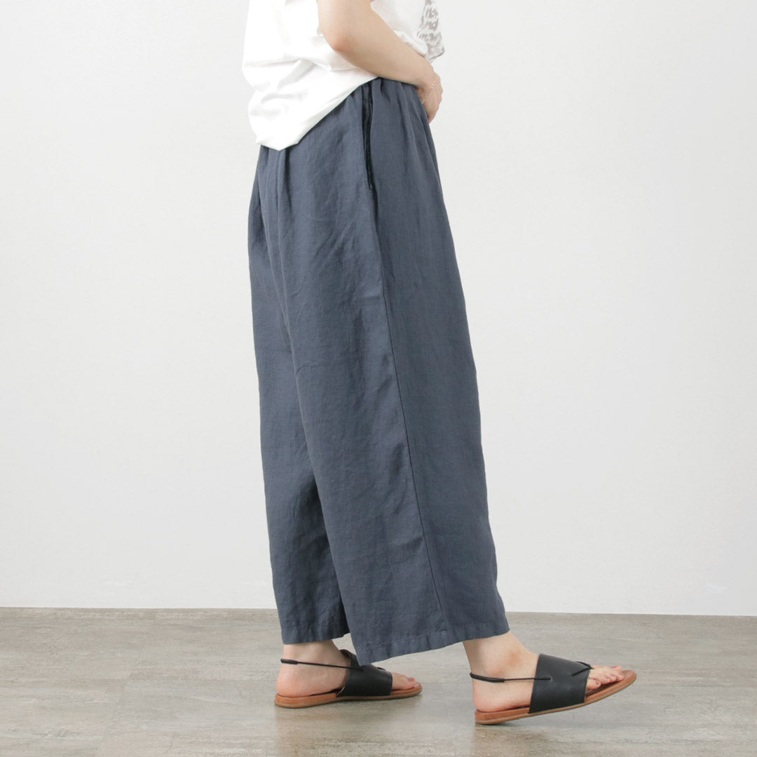 【50%OFF】LAITERIE(レイトリー) リユールリネン ワイドタックパンツ
