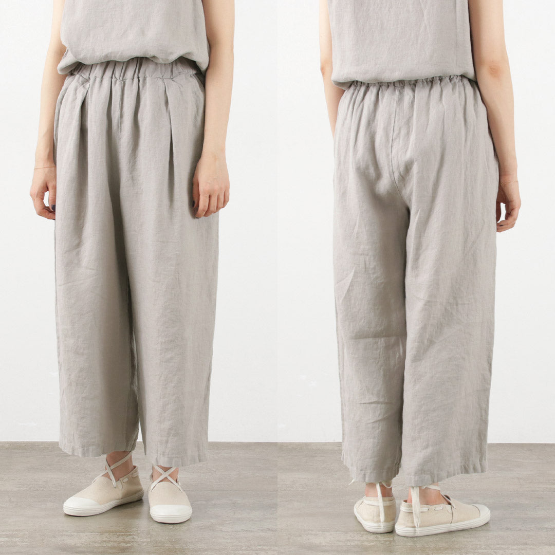 【50%OFF】LAITERIE(レイトリー) リユールリネン ワイドタックパンツ