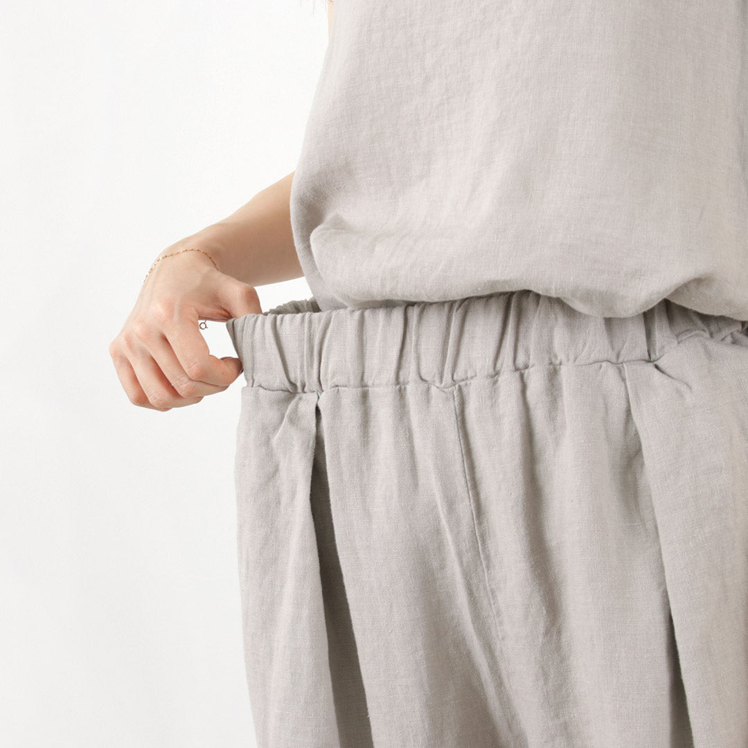 【50%OFF】LAITERIE(レイトリー) リユールリネン ワイドタックパンツ