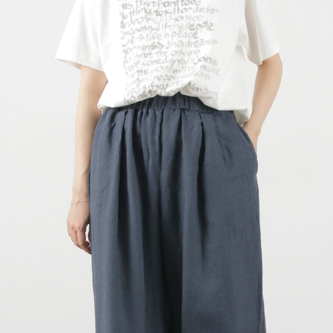 【50%OFF】LAITERIE(レイトリー) リユールリネン ワイドタックパンツ