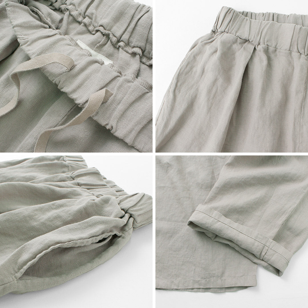 【50%OFF】LAITERIE(レイトリー) リユールリネン ワイドタックパンツ