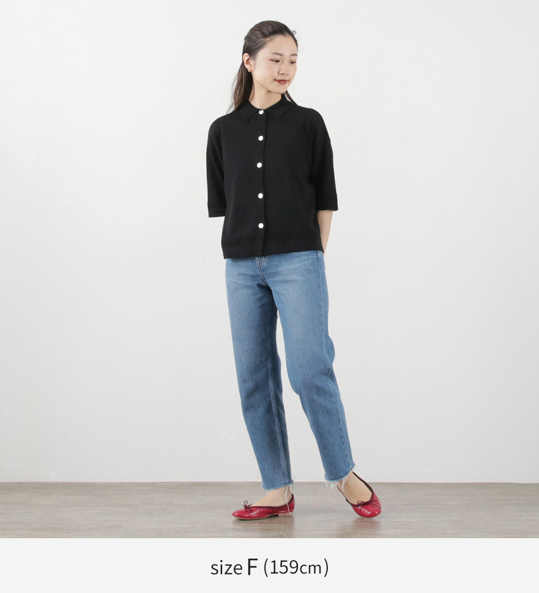 【50%OFF】MAO MADE(マオメイド) カラー別注 ポロ衿 ショート丈 カーディガン