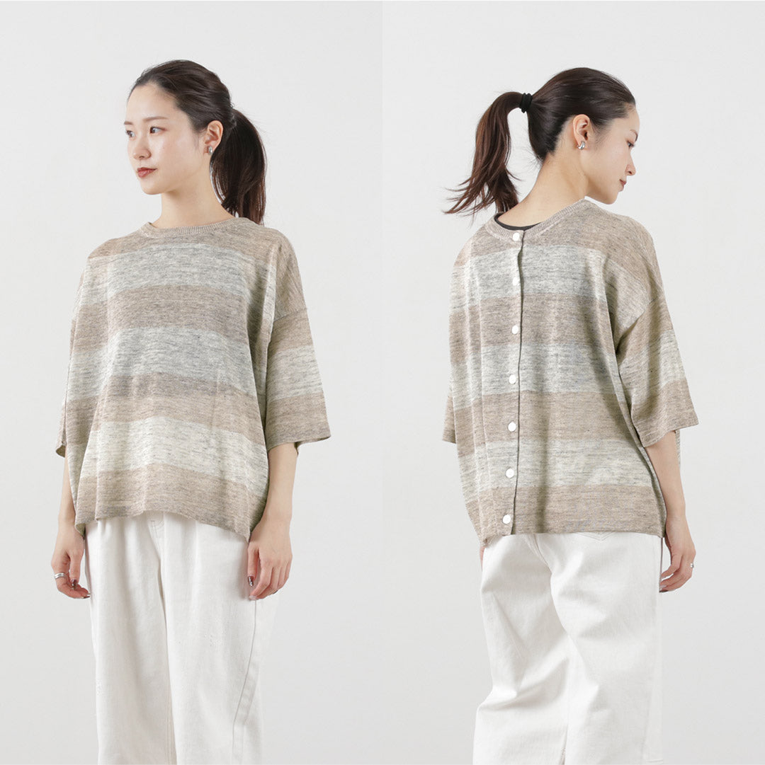 【50%OFF】MAO MADE(マオメイド) トスコリネン 2WAY ワイド プルオーバー